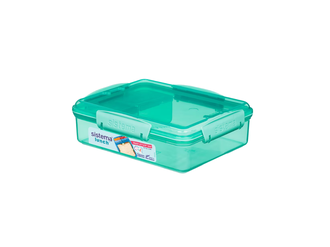 Sistema 975ml Snack Attack™ Duo – 3-Compartment Lunch Box | Qatar Sistema 975ml Snack Attack™ Duo – 3-Compartment Lunch Box | Qatar